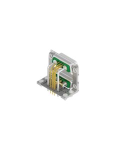 D-SUB Combination Dual Port • 7W2/7W2 • Dual port socket upper / Socket bottom • Solder pin angled