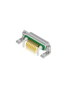 D-SUB Combination Standard • 17W2  [○ • ○] • Buchse • Lötpin abgewinkelt 9,40 mm • 50 Ohm • Crimp / Crimp abgewinkelt
