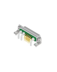 D-SUB Combination Standard • 13W3 [○ • ○○] • Buchse • Lötpin abgewinkelt 7,19 mm • 50 Ohm • Crimp / Crimp abgewinkelt