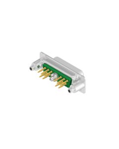 D-SUB Combination Standard • 11W1 [ • ○ • ] • Buchse • Einpressstift • 50 Ohm • Crimp / Crimp abgewinkelt