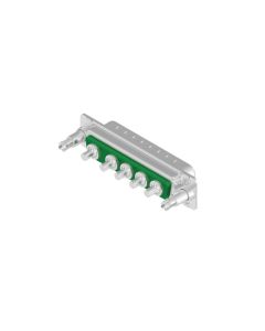 D-SUB Combination Standard • 5W5  [○○○○○] • Stift • Einbaustecker • 50 Ohm • Crimp / Crimp abgewinkelt