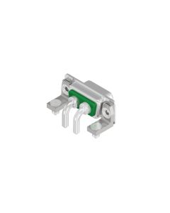 D-SUB Combination Standard • 2W2C  [○/○] • Socket • Panel mounted receptacle • 50 Ohm • Crimp / crimp angled
