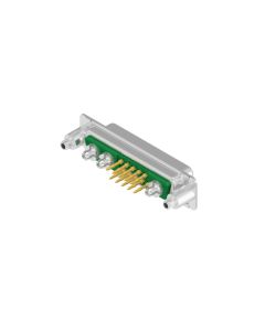 D-SUB Combination Standard • 13W3 [○ • ○○] • Buchse • Einpressstift • 50 Ohm • Crimp / Crimp abgewinkelt