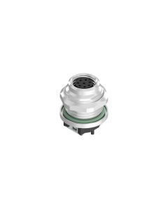 Flansch • Kupplung axial • Hinterwandmontage • 8-pol. • 6 mm • A-codiert • SMT • Ungeschirmt