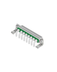 D-SUB Combination Standard • 8W8  [○○○○○○○○] • Socket • Panel mounted receptacle • 50 Ohm • Crimp / crimp angled
