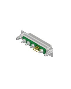 D-SUB Combination Standard • 9W4  [○ • ○○○] • Socket • Solder pin straight • 50 Ohm • Crimp / crimp angled