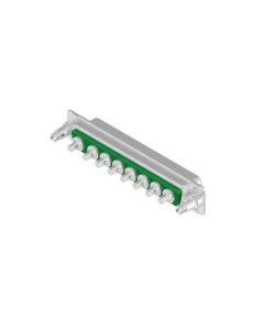 D-SUB Combination Standard • 8W8  [○○○○○○○○] • Buchse • Einbaustecker • 50 Ohm • Crimp / Crimp abgewinkelt