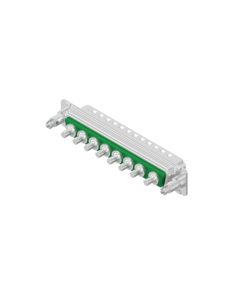 D-SUB Combination Standard • 8W8  [○○○○○○○○] • Stift • Einbaustecker • 50 Ohm • Crimp / Crimp abgewinkelt