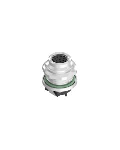 Flansch • Kupplung axial • Hinterwandmontage • 8-pol. • 6 mm • A-codiert • SMT • Geschirmt