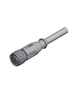 Female connector axial • A-coded • single ended • M12x1 • 12-pos. • 2 m • 0,14 mm² • PVC • Unshielded