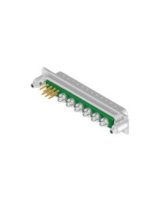 D-SUB Combination Standard • 13W6  [ • ○○○○○○] • Stift • Einpressstift • 50 Ohm • Crimp / Crimp abgewinkelt