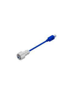 IP67 USB • Patch cord • USB 3.0 Type A Bayonet (IP67) • Plastic metallized • USB 3.0 Type B (IP20) • 0,3 m