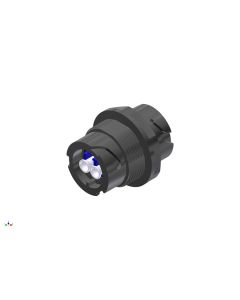 Panel mounted receptacle • LC Duplex SM • Both sides bayonet locking