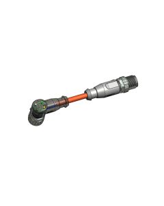 Kupplung gewinkelt • A-codiert • 3 LED • Verbindungsleitung • M12x1 • 4-pol. • 3 m • 0,34 mm² • TPU strahlenvernetzt • Ungeschirmt