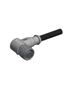 Kupplung gewinkelt • A-codiert • Anschlussleitung • M12x1 • 8-pol. • 10 m • 0,25 mm² • TPU halogenfrei hochflexibel • Ungeschirmt