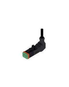 Socket, 90° angled • 2-pos. • DT • without protection circuit • 1 m