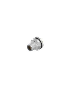 Flansch • Stecker axial • Hinterwandmontage • M12x1 • 12-pol. • 5,5 mm • A-codiert • Lötpin • Ungeschirmt  M16x1,5
