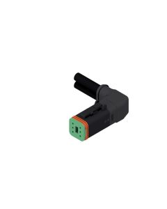 Socket, 90° angled • 6-pos. • DT • without protection circuit • 1 m