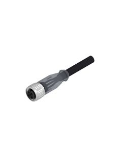 Kupplung axial • A-codiert • 3 LED • Anschlussleitung • M12x1 • 4-pol. • 2 m • 0,25 mm² • TPU halogenfrei hochflexibel • Ungeschirmt