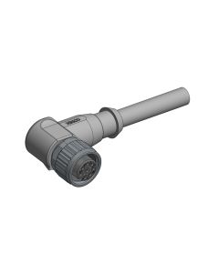 Female connector angled • A-coded • single ended • M12x1 • 8-pos. • 2 m • 0,25 mm² • PVC • Unshielded