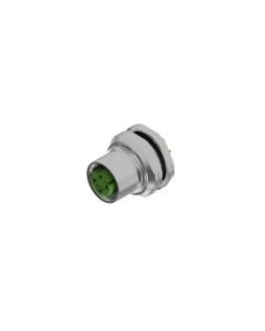 Flansch • Kupplung axial • Hinterwandmontage • M12x1 • 4-pol. • 5,5 mm • D-codiert • Lötpin • Geschirmt  PG9 • Geschirmt