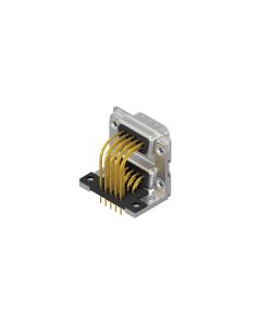 D-SUB Dual Port • Dual port 9-pos. / 9-pos. • Dual port plug upper / Socket bottom • Solder pin angled .625" • Quality class 3