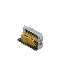 D-SUB Dual Port • Dual port 25-pos. /25-pos. • Dual port plug upper / Plug bottom • Solder pin angled .625" • Quality class 3
