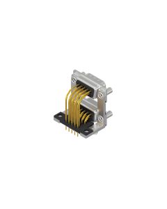 D-SUB Dual Port • Dual Port 9-pol./9-pol. • Dual Port Stift oben / Buchse unten • Lötpin abgewinkelt Dual Port 19,05mm • Gütestufe 3