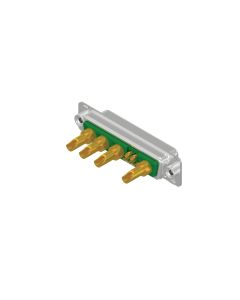 D-SUB Combination Standard • 9W4  [○ • ○○○] • Socket • Solder cup • 50 Ohm • Crimp / crimp angled