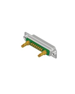 D-SUB Combination Standard • 17W2  [○ • ○] • Socket • Solder cup • 50 Ohm • Crimp / crimp angled