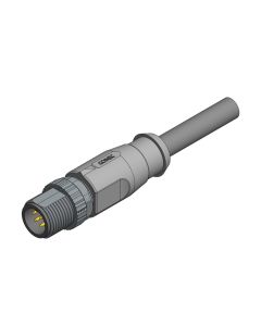 Stecker axial • A-codiert • Anschlussleitung • M12x1 • 8-pol. • 6 m • 0,25 mm² • PVC geschirmt • Geschirmt