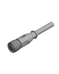 Female connector axial • A-coded • single ended • M12x1 • 8-pos. • 2 m • 0,25 mm² • PVC • Unshielded