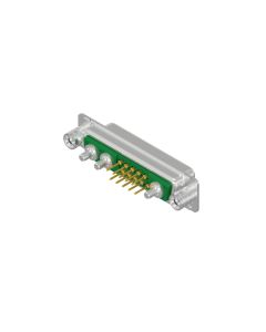 D-SUB Combination Standard • 13W3 [○ • ○○] • Socket • Solder pin straight • 50 Ohm • Crimp / crimp angled