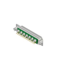 D-SUB Combination Standard • 24W7  [○○○○○○○ • ] • Socket • Solder pin straight • 50 Ohm • Crimp / crimp angled