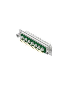 D-SUB Combination Standard • 24W7  [○○○○○○○ • ] • Plug • Solder pin straight • 50 Ohm • Crimp / crimp angled