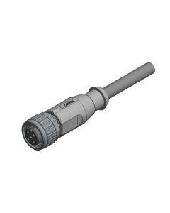 Kupplung axial • A-codiert • Anschlussleitung • M12x1 • 4-pol. • 2 m • 0,34 mm² • PVC geschirmt • Geschirmt