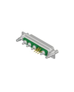 D-SUB Combination Standard • 9W4  [○ • ○○○] • Buchse • Lötpin gerade • 50 Ohm • Crimp / Crimp abgewinkelt