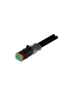 Socket • 2-pos. • DT • with protection circuit suppressor diode / LED • 1 m