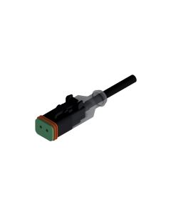Socket • 2-pos. • DT • with protection circuit suppressor diode / LED • 2 m
