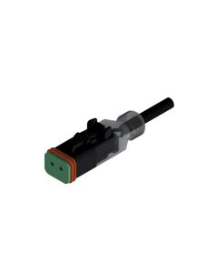Socket • 2-pos. • DT • with protection circuit suppressor diode / LED • 2 m