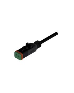 Socket • 2-pos. • DT • without protection circuit • 2 m