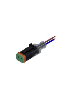 Socket • 2-pos. • DT • with protection circuit suppressor diode / LED • 2 m