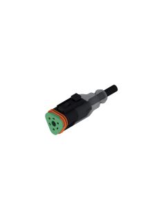 Socket • 3-pos. • DT • with protection circuit suppressor diode / LED • 2 m