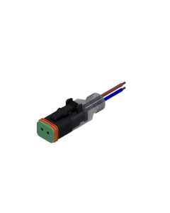 Socket • 2-pos. • DT • with protection circuit suppressor diode / LED • 0,5 m