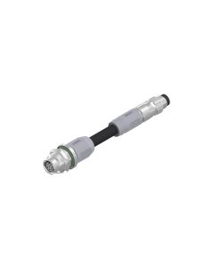 Kupplung axial • A-codiert • Flansch mit Leitung • M8x1 • 8-pol. • 0,3 m • 8x AWG26 • TPU geschirmt SFTP • Geschirmt • Verbindungsleitung • Hinterwandmontage • Geschirmt  M8x1