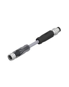 Kupplung axial • A-codiert • 3 LED • Verbindungsleitung • M8x1 • 4-pol. • 0,3 m • 0,25 mm² • PVC • Ungeschirmt