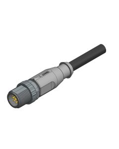 Stecker axial • A-codiert • Anschlussleitung • M12x1 • 12-pol. • 10 m • 0,14 mm² • TPU halogenfrei hochflexibel • Ungeschirmt