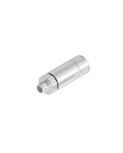 Stecker axial • M12x1 • Schraubanschluss • 4-pol.+FE • Ungeschirmt • Power Steckverbinder • L-codiert