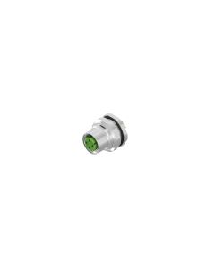 Flansch • Kupplung axial • Hinterwandmontage • M12x1 • 4-pol. • 5,5 mm • D-codiert • Lötpin • Geschirmt  PG9 • Geschirmt