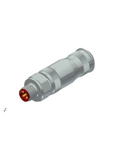 Stecker axial • M8x1 • Schraubanschluss • 4-pol. • Geschirmt • P-codiert • AWG26 - AWG20